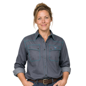WeldaBeast Flame Resistant Shirt (Gray Women's Shirt)